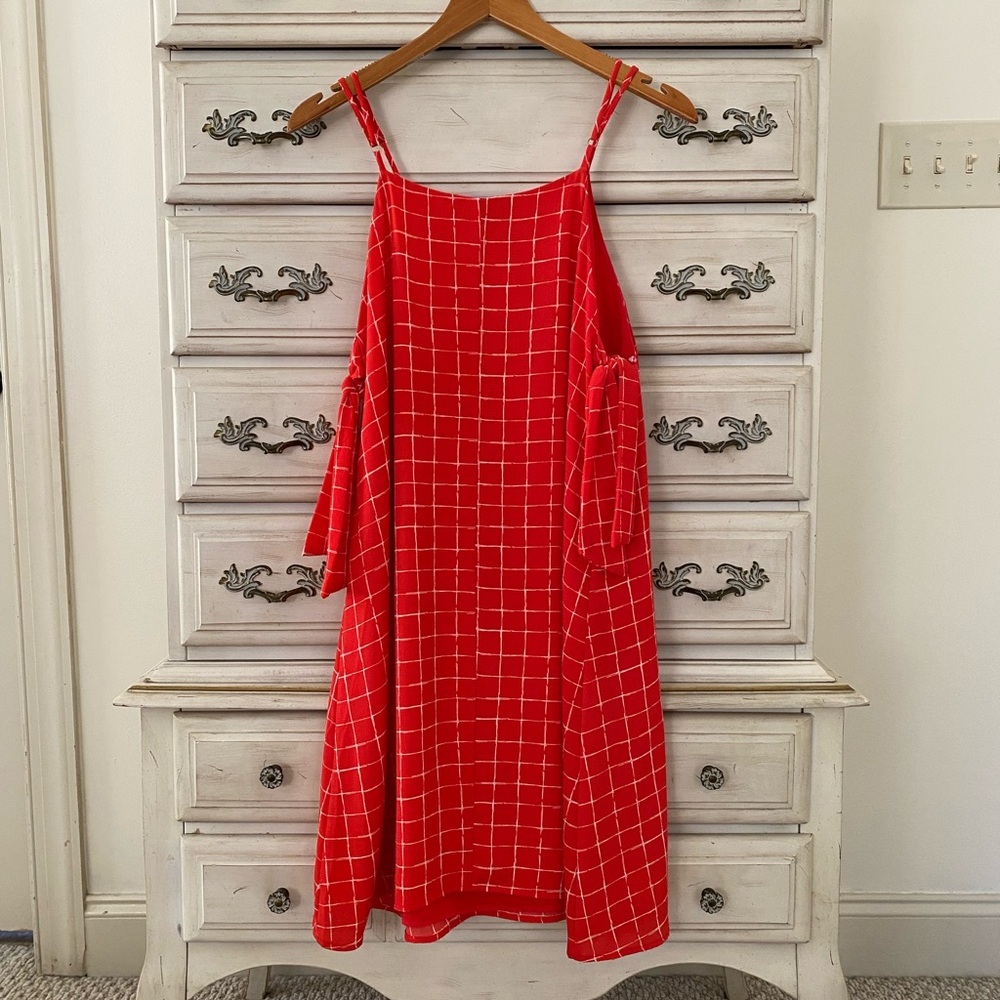 Lulu's Red Checkered Dress - Picture 6 of 7